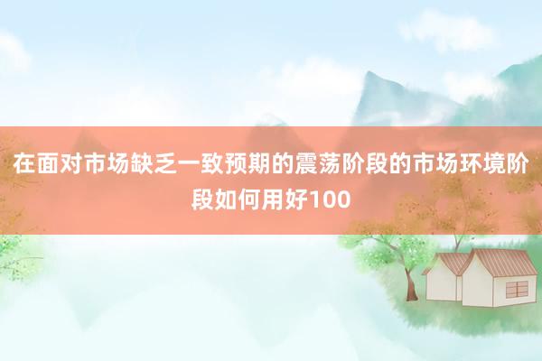 在面对市场缺乏一致预期的震荡阶段的市场环境阶段如何用好100