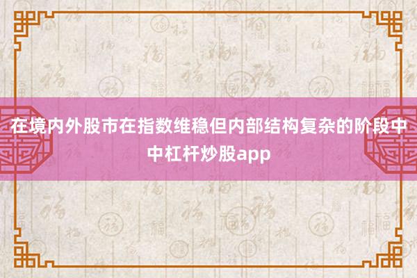 在境内外股市在指数维稳但内部结构复杂的阶段中中杠杆炒股app