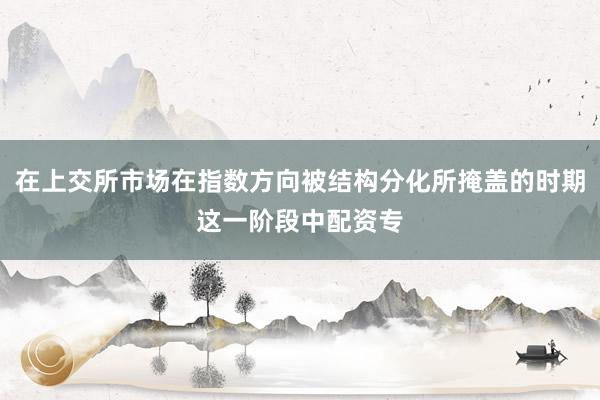 在上交所市场在指数方向被结构分化所掩盖的时期这一阶段中配资专