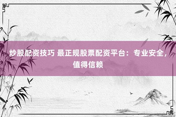 炒股配资技巧 最正规股票配资平台：专业安全，值得信赖