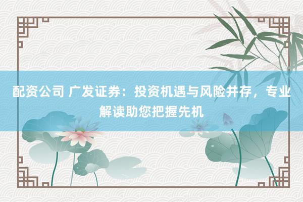 配资公司 广发证券：投资机遇与风险并存，专业解读助您把握先机